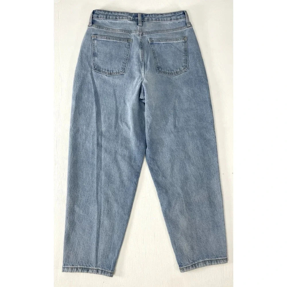 a new day barrel jeans blue denim cropped Women's Size 6 28R Soft Stretch FP - Picture 13 of 16